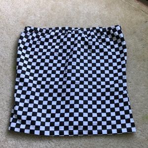 Checkered tube top